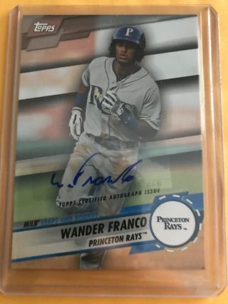 WANDER FRANCO AUTO /25 Rare SP - ' d 10 Out of 25 - 2019 Topps Pro Debut - Rays 5