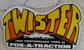 Twister Tires Pos - A - Traction Tires Decal Rare Vintage $18.  00 Usd S&h