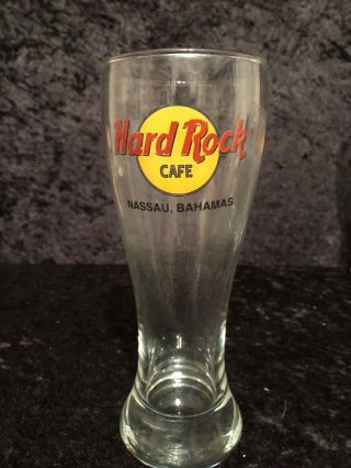 Rare Hard Rock Cafe Nassau Bahamas Pilsner Glass Barware