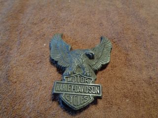 Rare Vintage Harley Davidson Full Eagle & Shield Belt Buckle 1 - 3/4 " Opening