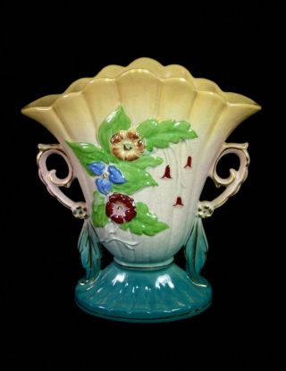 Vtg Hull Wildflower Vase 78 Rare 1940s Hand Painted 8.  5 " Exlnt Art Pottery