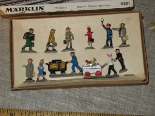 Vintage Rare Marklin 0201 Station Figures Ho Scale - Box Examine
