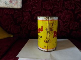 very rare red head motor oil imperial quart oil tin can great west alberta 2