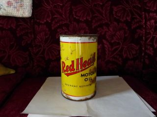very rare red head motor oil imperial quart oil tin can great west alberta 3
