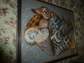 Kaffe Fassett Ehrman Rare Completed Tapestry Sea Shells On Sand 1993