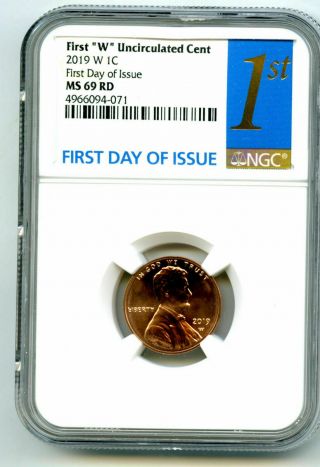 2019 W Lincoln Penny Ngc Ms69 Uncirculated Cent First Day Rare Cert 4966094 - 071