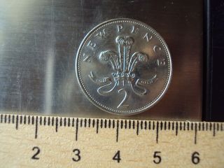 GREAT BRITAIN 2 PENCE 1971 ULTRA RARE STRUCK ON WRONG METAL,  ONLY A FEW REPORTED 6