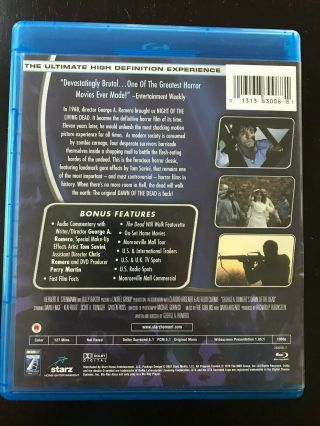 Dawn of the Dead Blu - ray Anchor Bay George Romero Very Rare OOP ZOMBIES 2