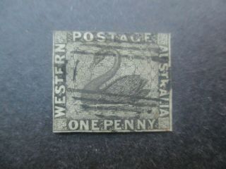 Western Australia Stamps: 1d Black Swan - Rare (f347)