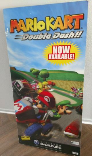 Mario Kart Double Dash Rare Large Store Display Nintendo Gamecube Promo 5 