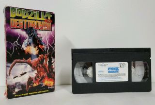 Rare Vhs Godzilla Vs.  Destoroyah Vhs Tristar Home Video Toho Japan 1998