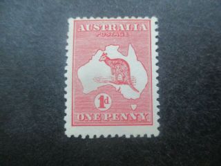 Kangaroo Stamps: 1d Red 1st Watermark - Rare (c294)