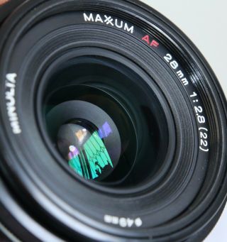 Rare Crossed Xx Minolta Maxxum 28mm F/2.  8 28/2.  8 Af Lens For Sony Alpha Dslr