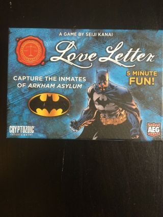 Rare Love Letter Batman Boxed Edition Card Game,  With No Damage