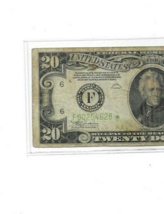 $20 " Star " 1934 " Star " (fr - 2054 - F) $20 " Atlanta " Star " Atlanta " Star " 1934 Rare