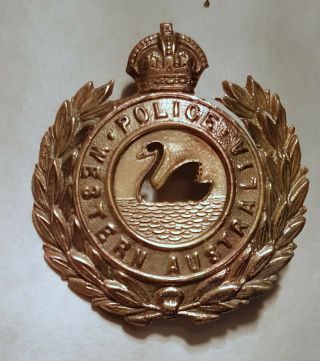 Obsolete Brass Western Australia Police Badge Rare Obsolete