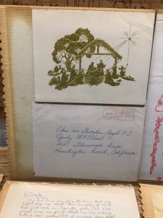 ELVIS Fan Club Christmas Cards,  Letters Envelopes RARE 5