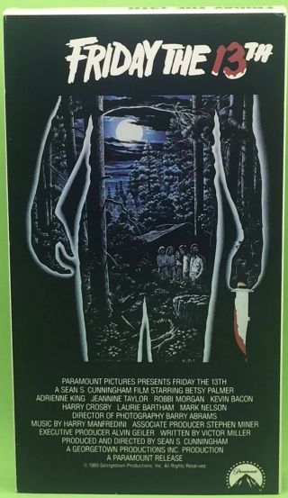 Friday The 13th Vhs 1980 Betsy Palmer Horror Paramount Release Rare