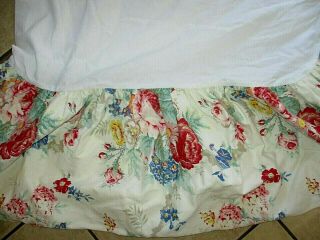 Rare Vtg Ralph Lauren Elisa Queen Dust Ruffle Bed Skirt