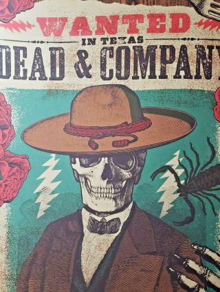 Dead and Company Poster Dallas Austin Texas Dec 1 & 2 2017 Rare AE Phish TX 3