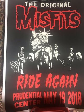 Misfits Jersey Poster 5/19/2018 Rare Numbered Glows 715 Of 1500