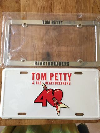 Tom Petty And The Heartbreakers 40th Anniversary Tour Rare Licence Plate/cover
