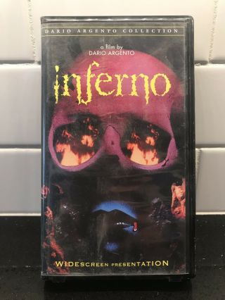 Inferno Vhs Dario Argento Widescreen Anchor Bay Clam Rare Uncut Keith Emerson