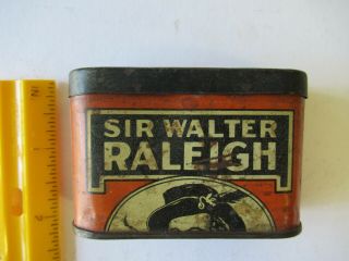 Very Rare Vintage Tobacco Tin - - Sir Walter Raleigh - Carry A Pipe Full On The Go