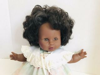 Rare 17” Vtg 1986 Zapf African American Black Baby Doll Sleep Eyes 4