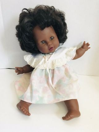 Rare 17” Vtg 1986 Zapf African American Black Baby Doll Sleep Eyes 5