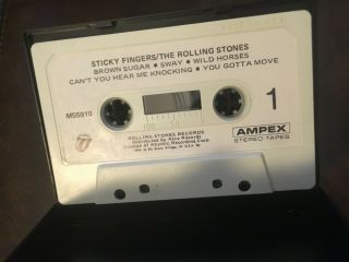 The Rolling Stones - Sticky Fingers Rare 1971 Cassette snap case ampex 3