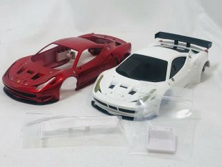 Kyosho Mini - Z Body Ferrari 458 White& Red Set Rare