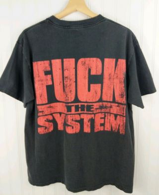 RARE 1998 System of a Down Shirt Vtg Band T Shirt F ck the System Faded Worn M L 7