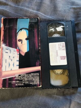 Edge Of The Axe Vhs Rare Horror Gore Backwoods Slasher Forum Home Video 1988
