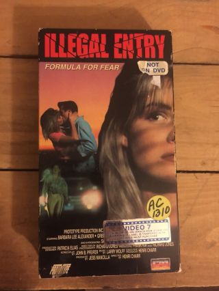 Illegal Entry Vhs Horror Rare Erotic Thriller