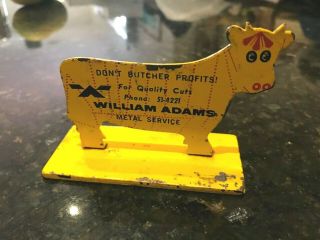 William Adams Metal Service.  Advertising Display.  Metal Cow.  Australia.  1950 