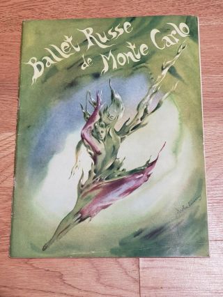 Rare 1945 - 1946 " Ballet Russe De Monte Carlo " Book Dorothea Tanning Surreal Art