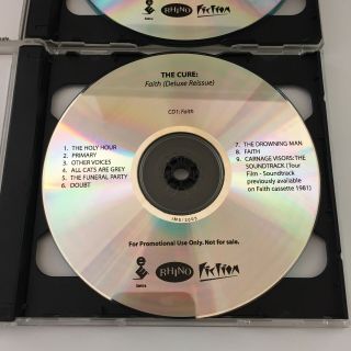 Rare Promo Not for Resale - The Cure - Faith,  Seventeen Seconds Deluxe CD 4