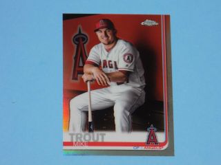 2019 Topps Chrome Mike Trout Variation Refractor Sp 200 Rare Card