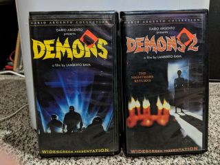 Demons 1 & 2 Rare Oop Horror Vhs