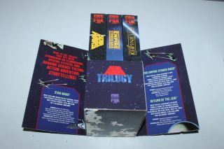 RARE Vintage Star Wars Trilogy Theatrical VHS Tapes CBS Fox Box Set M 1 3