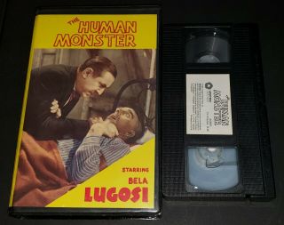 The Human Monster Vhs Vci/united Home Video Clamshell Like Rare
