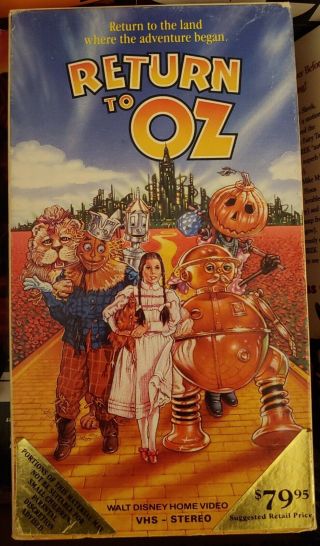 Return To Oz Vhs 1985 Vtg 80s Rare Walt Disney Home Video