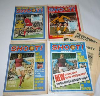 Shoot Football Magazines First 3 Issues August 1969 1,  2,  3,  Rare Advert Leaflets