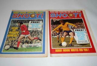 SHOOT Football Magazines First 3 Issues August 1969 1,  2,  3,  Rare Advert Leaflets 6