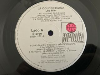 LOS MIER La Coloreteada LP ' 87 ARIOLA Latin Salsa SHRINK Rare 2