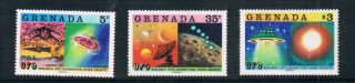 Rare Grenada Scott 883 - 885 - Aliens / Ufo Research - Mnh Set Of 3 1978 Stamps