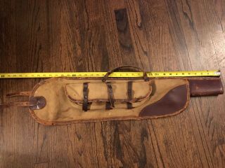Vintage Brown Leather Abercrombie & Fitch Leather Gun/rifle Case Rare