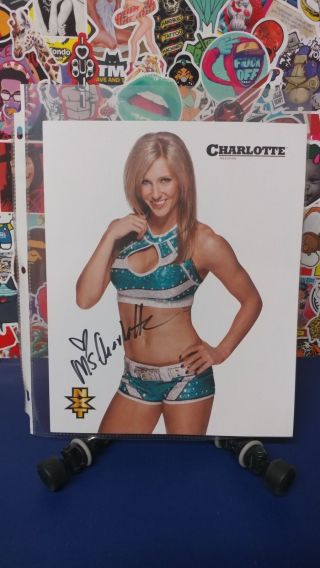 Charlotte Flair " Ms Charlotte " Wwe Nxt Autographed 8 X 10 Rare