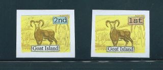 Gb Locals - Goat Island - Off Lundy Issue Rare Proofs 2002.